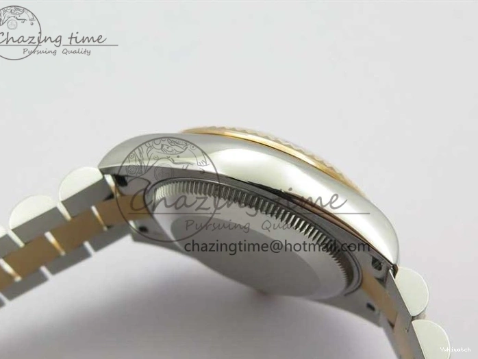 RG SS President Stick Markers NH05A Best GSF 178274 SEIKO 31mm Datejust Edition on Bracelet Dial SS RG Silver 1123